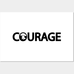 Courage being courageous typography logo design Posters and Art